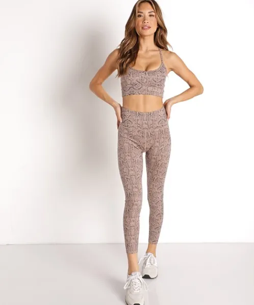 Varley Bottoms>Century Legging Tan Snake