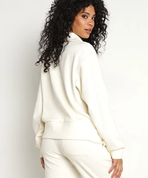 Varley Knits>Cyrus Half Zip Egret