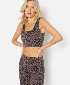 Varley Sports Bras>Delta Sports Bra Iron Cheetah