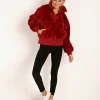 Varley Knits>Duray Revive Cozy Pullover Jacket Red Pear