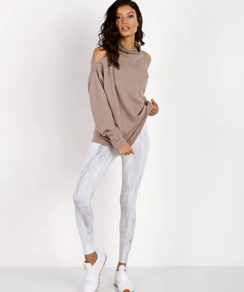 Varley Tops>Keystone Sweater Taupe