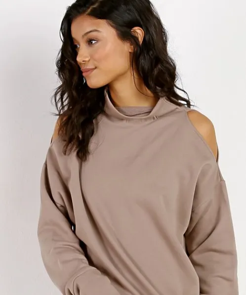 Varley Tops>Keystone Sweater Taupe