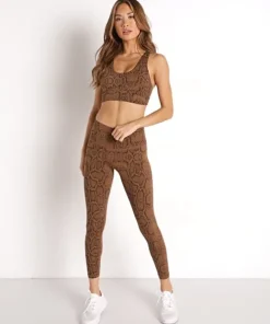 Varley Bottoms>Luna 25 Legging Burnt Snake
