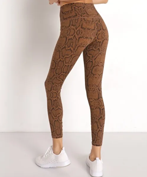 Varley Bottoms>Luna 25 Legging Burnt Snake