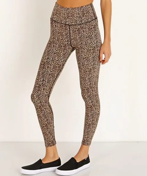 Varley Bottoms>Luna Legging Classic Leopard