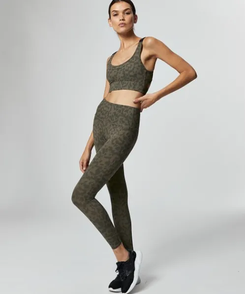 Varley Bottoms>Luna Legging Evergreen Spots