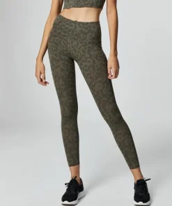 Varley Bottoms>Luna Legging Evergreen Spots
