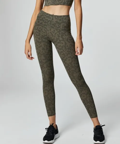 Varley Bottoms>Luna Legging Evergreen Spots