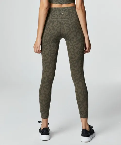 Varley Bottoms>Luna Legging Evergreen Spots