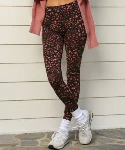 Varley Bottoms>Luna Legging Red Animal