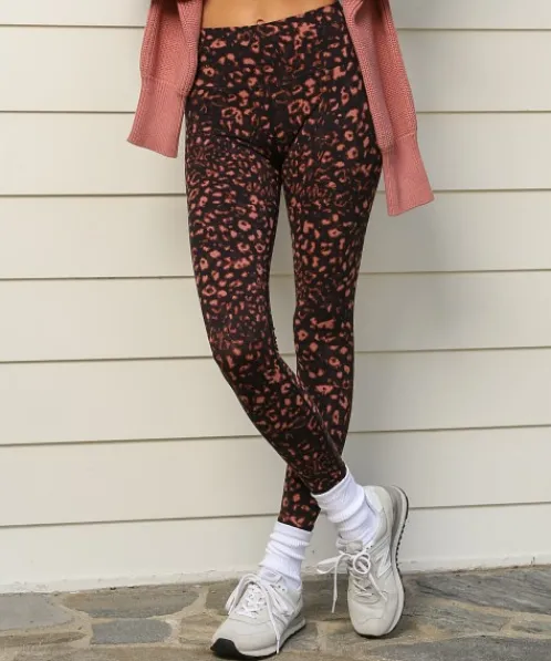 Varley Bottoms>Luna Legging Red Animal