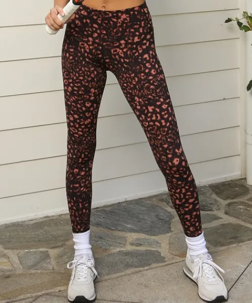 Varley Bottoms>Luna Legging Red Animal