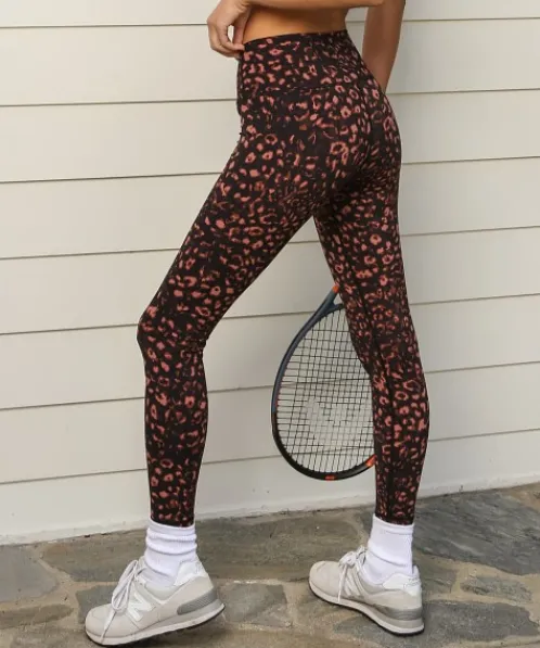 Varley Bottoms>Luna Legging Red Animal