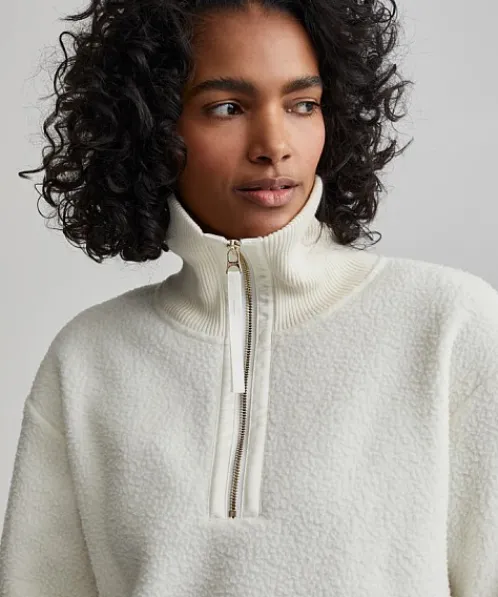 Varley Jackets>Roselle Half Zip Fleece Egret