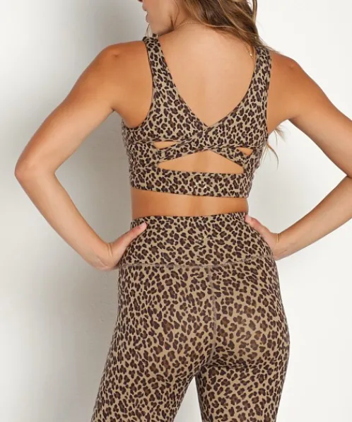 Varley Sports Bras>Watson Bra Coffe Cheetah