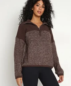 Varley Jackets>Willard Half Zip Coffee Bean