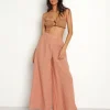 Vitamin A Cover Ups | Pants>Eco Linen Tallows Wide Leg Pant Desert