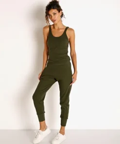 Vitamin A Pants>Organic Rib Silm Jogger Army