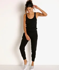 Vitamin A Pants>Organic Rib Silm Jogger Black
