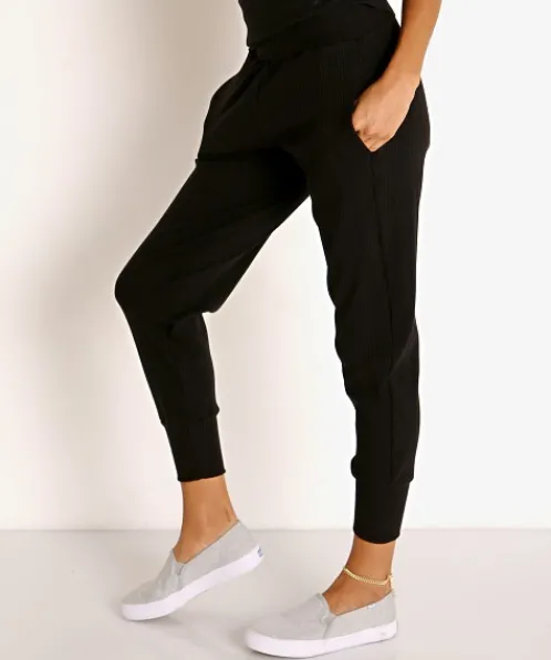 Vitamin A Pants>Organic Rib Silm Jogger Black