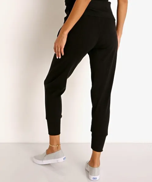 Vitamin A Pants>Organic Rib Silm Jogger Black