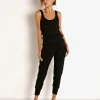 Vitamin A Tops>Organic Rib West Tank Black