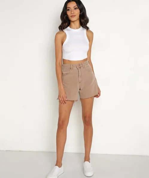 Wrangler Shorts>A-Line Short Ochre