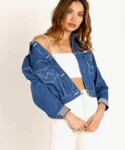 Wrangler Jackets>Crop Sport Jacket Low Dip Rinse