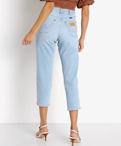 Wrangler Pants>Mom Jean Clear Blue
