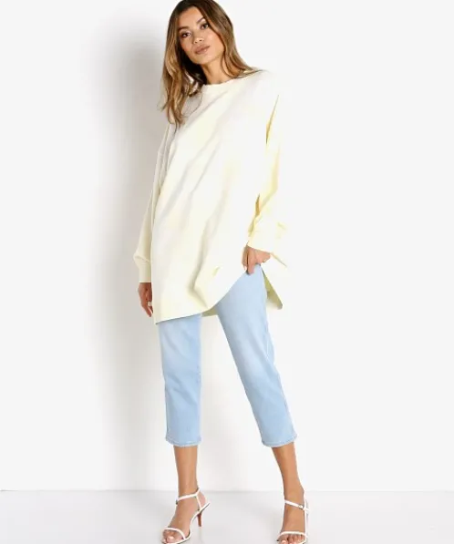 Wrangler Knits>Oversized Sweatshirt Yellow Tie Dye
