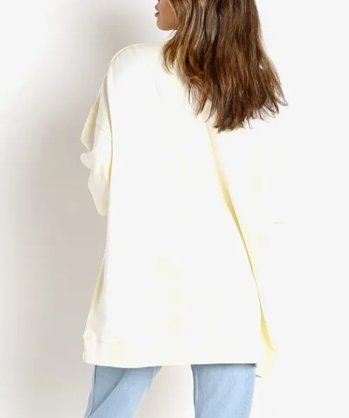 Wrangler Knits>Oversized Sweatshirt Yellow Tie Dye