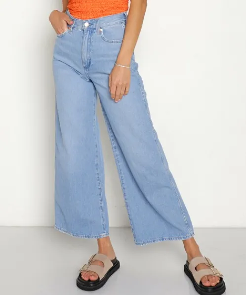 Wrangler Pants>World Wide 661 High Rise Wide Leg Crysal Ice