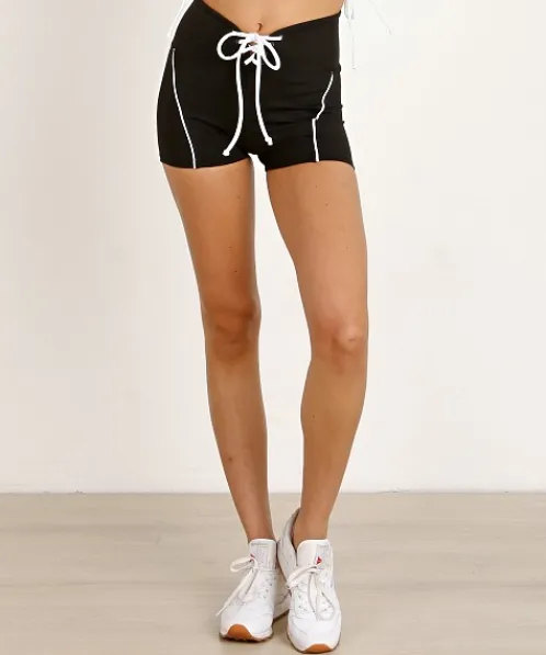 Year of Ours Shorts>Football Short Black White