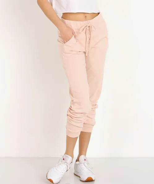Year of Ours Bottoms | Pants>Lace Up Sweat Pant Blush