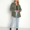 Z Supply Jackets>Austen Washed Shacket Dusty Olive