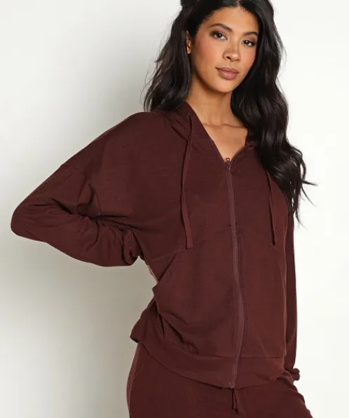 Z Supply Jackets>Carry On Zip Front Jacket Crimson