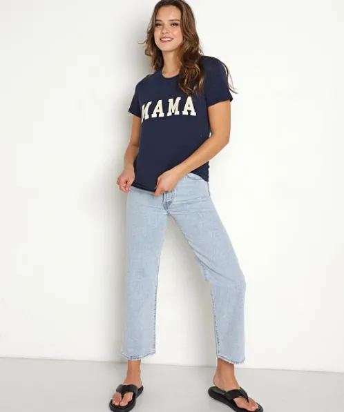 Z Supply Tops>Easy Mama Tee Captain Navy