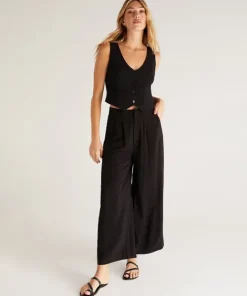 Z Supply Tops>Eleanor Vest Black
