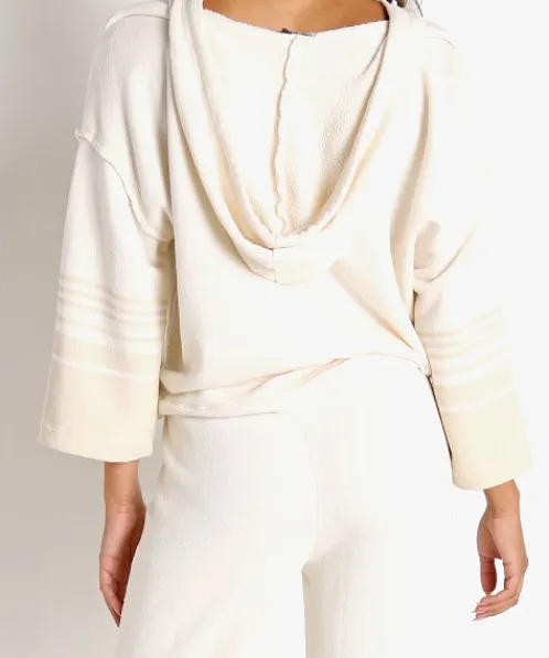 Z Supply Knits>Hamptons Loop Terry Hoodie Sand Dollar