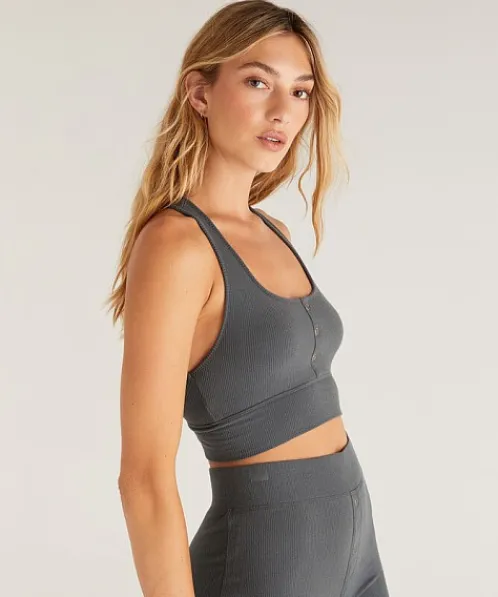 Z Supply Tops>Lake Rib Crop Tank