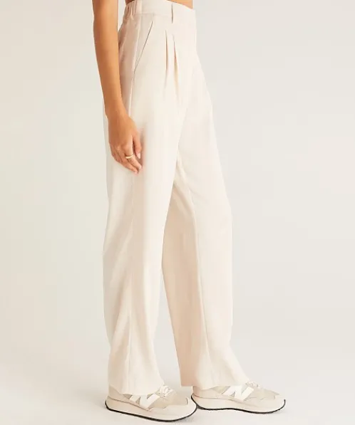Z Supply Pants>Lucky Twill Pant Ecru