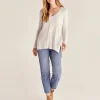 Z Supply Tops>Mal Brushed Rib Long Sleeve Sandstone