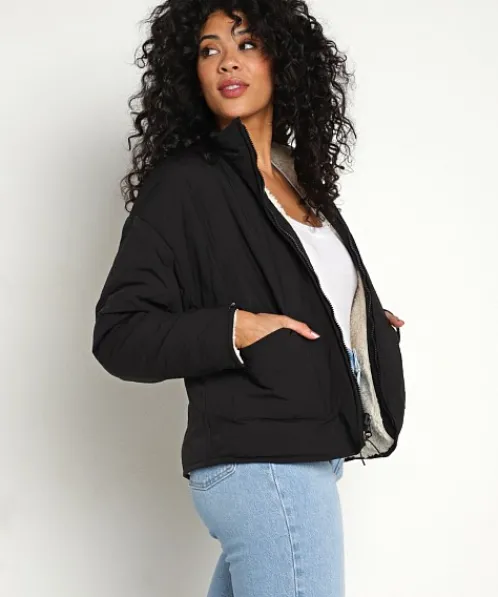 Z Supply Jackets>On The Go Reversible Jacket Black