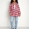 Z Supply Jackets>Plaid Tucker Jacket Berry