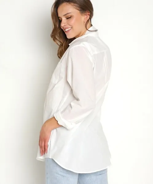 Z Supply Tops>Poolside Button Up Shirt White