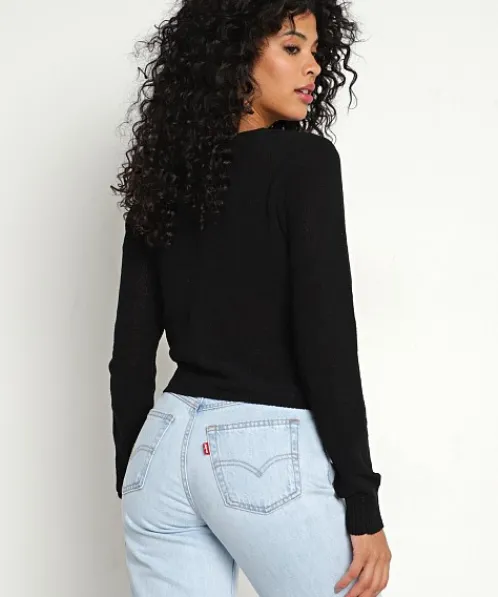 Z Supply Knits>Raya Shirred Sweater Top Heather Birch