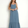 Z Supply Dresses>Rocco Maxi Dress Caribbean Blue