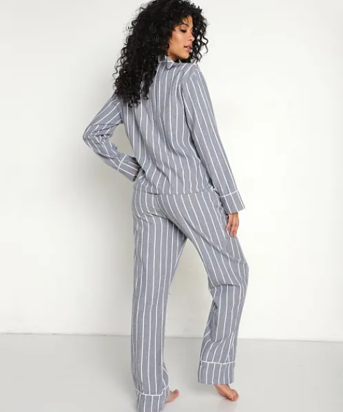 Z Supply Pj Sets>Sleep All Day Striped PJ Set Chambray Blue