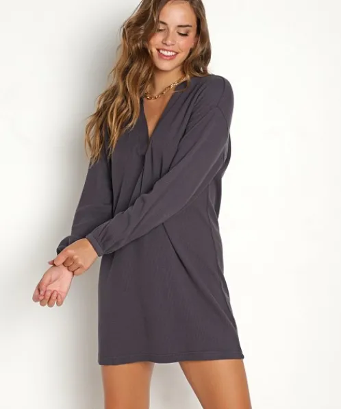 Z Supply Chemises | Dresses>Thea Thermal Dress Shadow