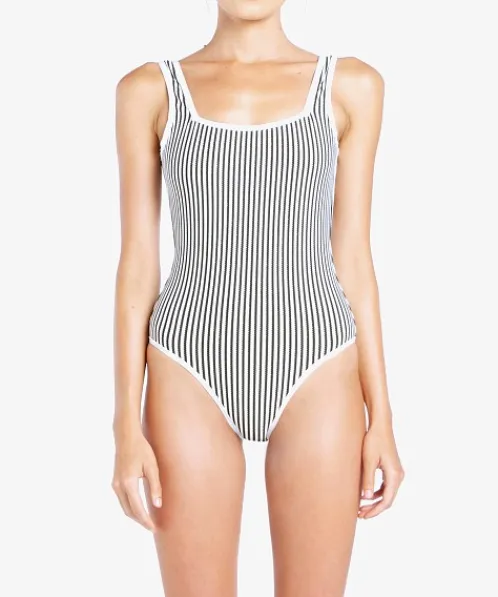 Zulu & Zephyr One Pieces>Zulu & Zephyr Rift One Piece Black and White